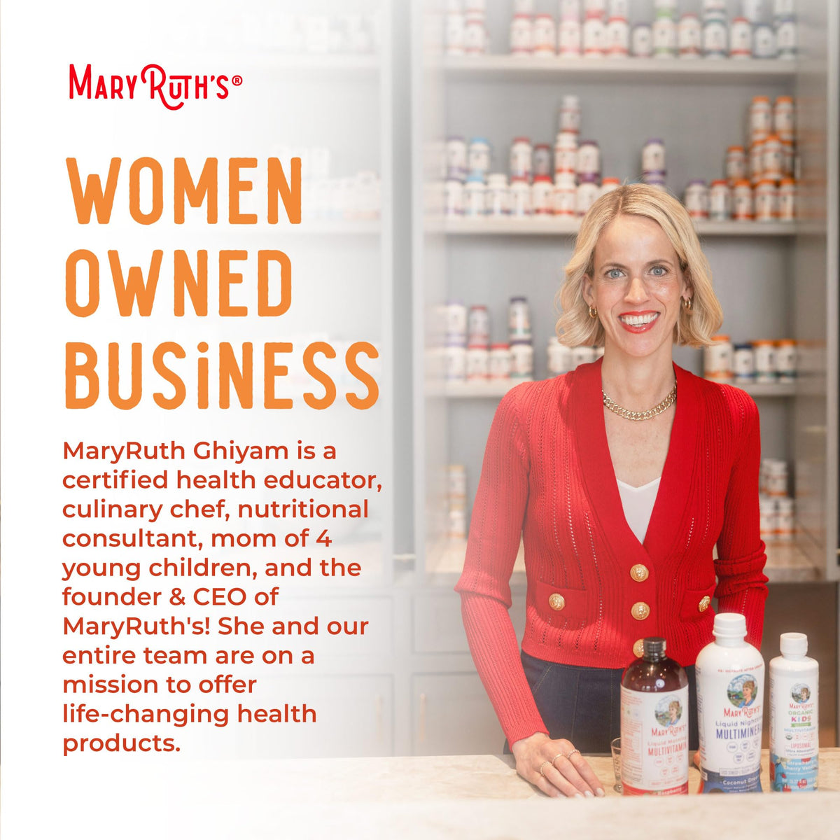 MaryRuth's Multivitamin + Hair Growth Gummies - with Lustriva - Biotin 10000mcg - B Vitamins - Formulated for Thicker Hair, Wrinkles, Fine Lines, Skin Care - Ages 18+ - 30 Servings