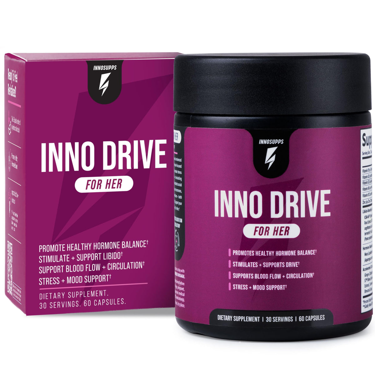 Inno Drive for Her Hormone Balance & Libido Support for Women, 30 Servings