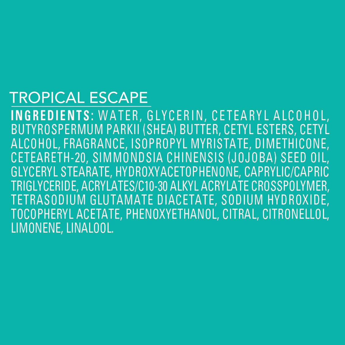 Jergens Shea Fusion Tropical Escape Body Lotion, Moisturizer with Shea Butter & Vitamin E, 14 Fl Oz