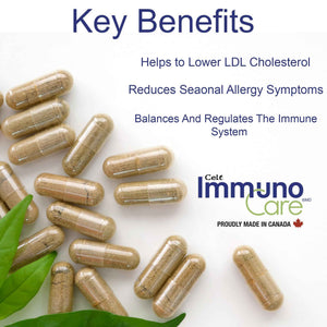 Celt Immunocare 60 v-caps - Potent Seasonal Allergy Blend - Adult Immunity Support - Cholesterol Modulator - Plant Sterols Ultra Strength - 7 Key Immunity Enhancing Ingredients