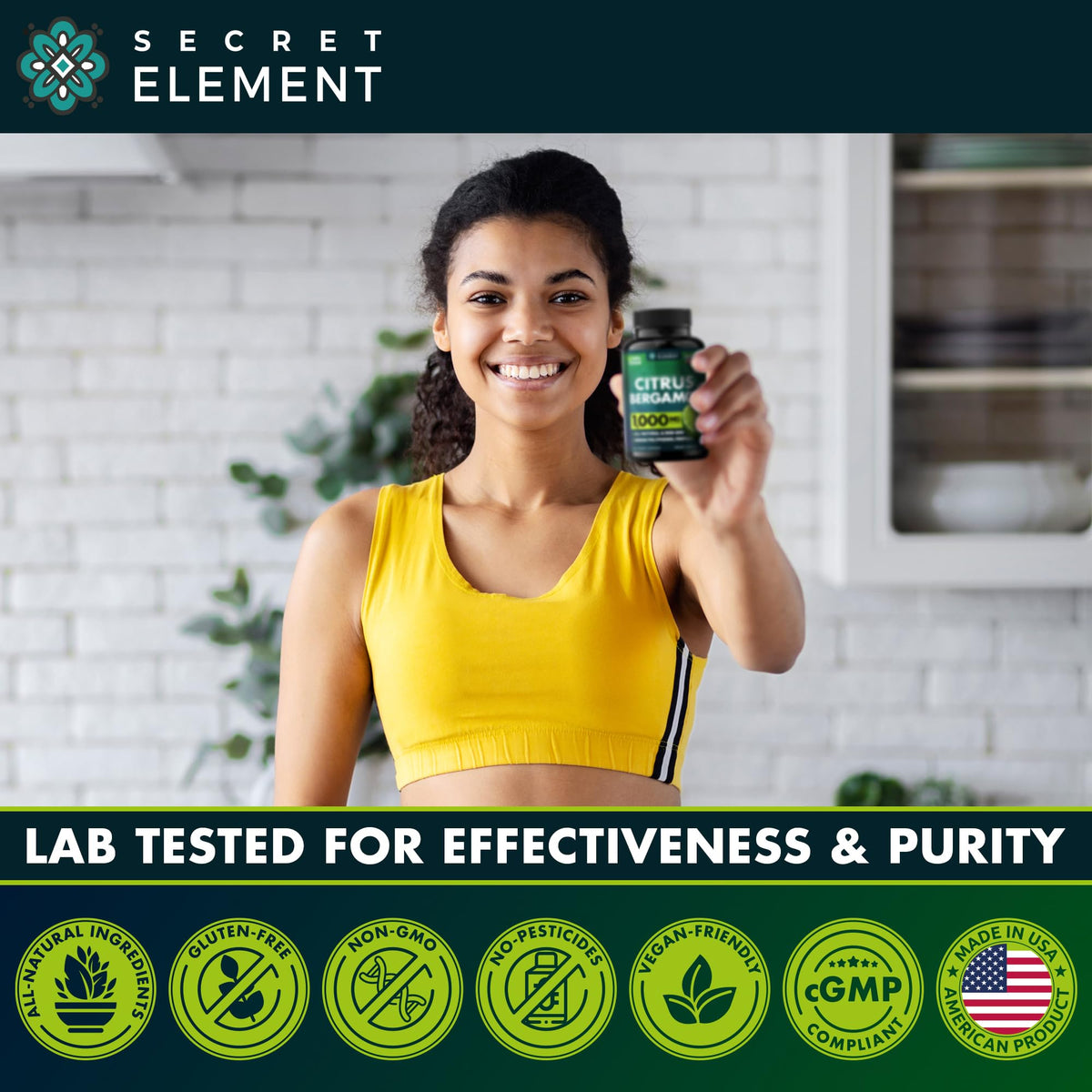 Citrus Bergamot Extract 1000mg - Citrus Bergamot Supplement for Heart, Immune System