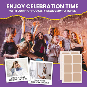 Recovery Patches 60 Pack - Wake Up Refreshed & Energized - Skin-Friendly - 100% Natural Ingredients, Patch For Party, Skin-Friendly & Waterproof, Apply Before Drinking, Enhanced Morning Formula