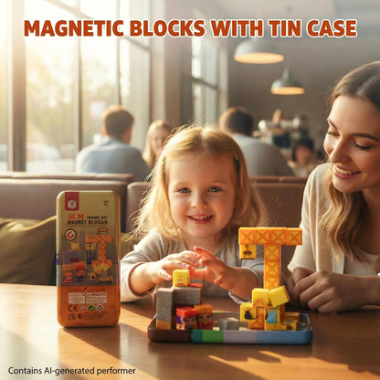 XNYV Magnetic Building Blocks 38 Pieces STEM Toy Set Ages 3-8