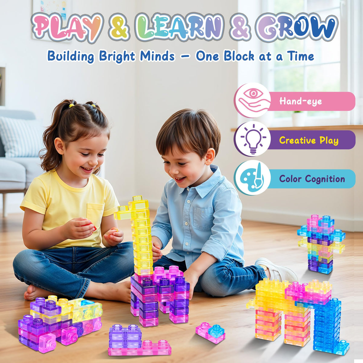 40 PCS Sensory Soft Building Blocks for Toddlers Kids, Squishy Stacking Toy