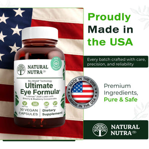 Natural Nutra Ultimate Eye Health Supplement - Bilberry & Blueberry Extract Blend for Day and Night Vision Support, Promotes Color Perception & Eye Clarity - Non-GMO, Vegan - 30 Capsules (Pack of 3)