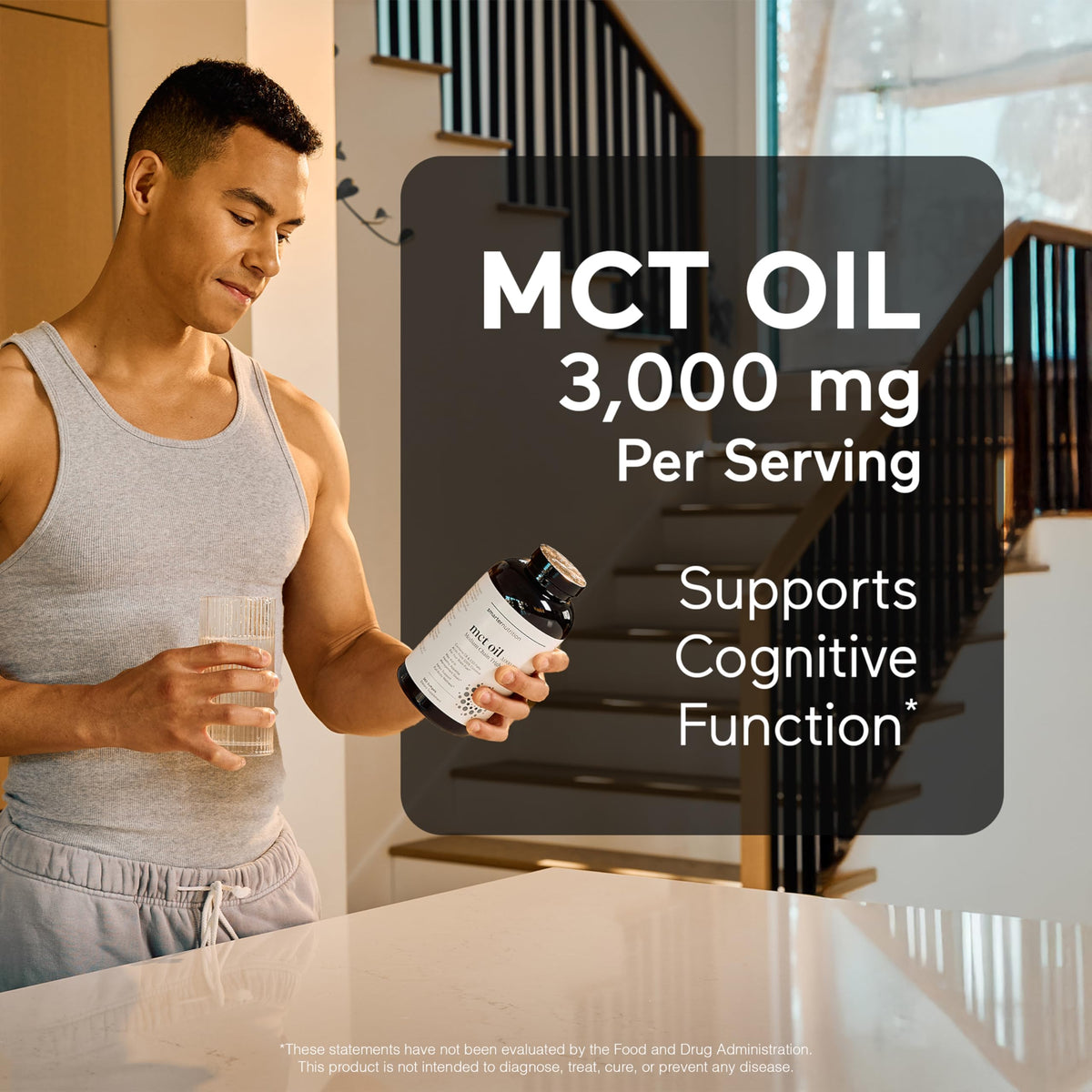 SMARTERNUTRITION MCT Oil Softgels C8 and C10 - Ketogenic Fuel for Brain & Body, Sustained Energy - from Cold-Pressed Coconut, Palm & Gluten-Free, Non-GMO - 90 Count - 30-Day Supply