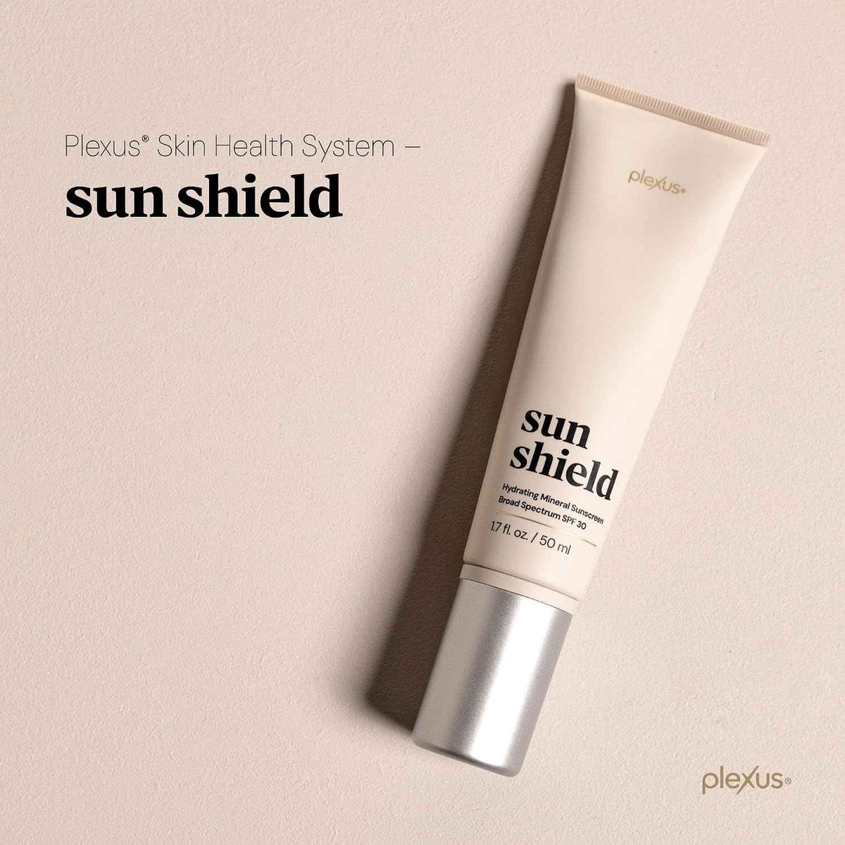 Plexus Sun Shield Mineral SPF 30 Face Sunscreen - Hydrating Matte Daily Moisturizer + Broad Spectrum SPF - Non-Greasy Formula with Zinc Oxide, Ceramides & HA