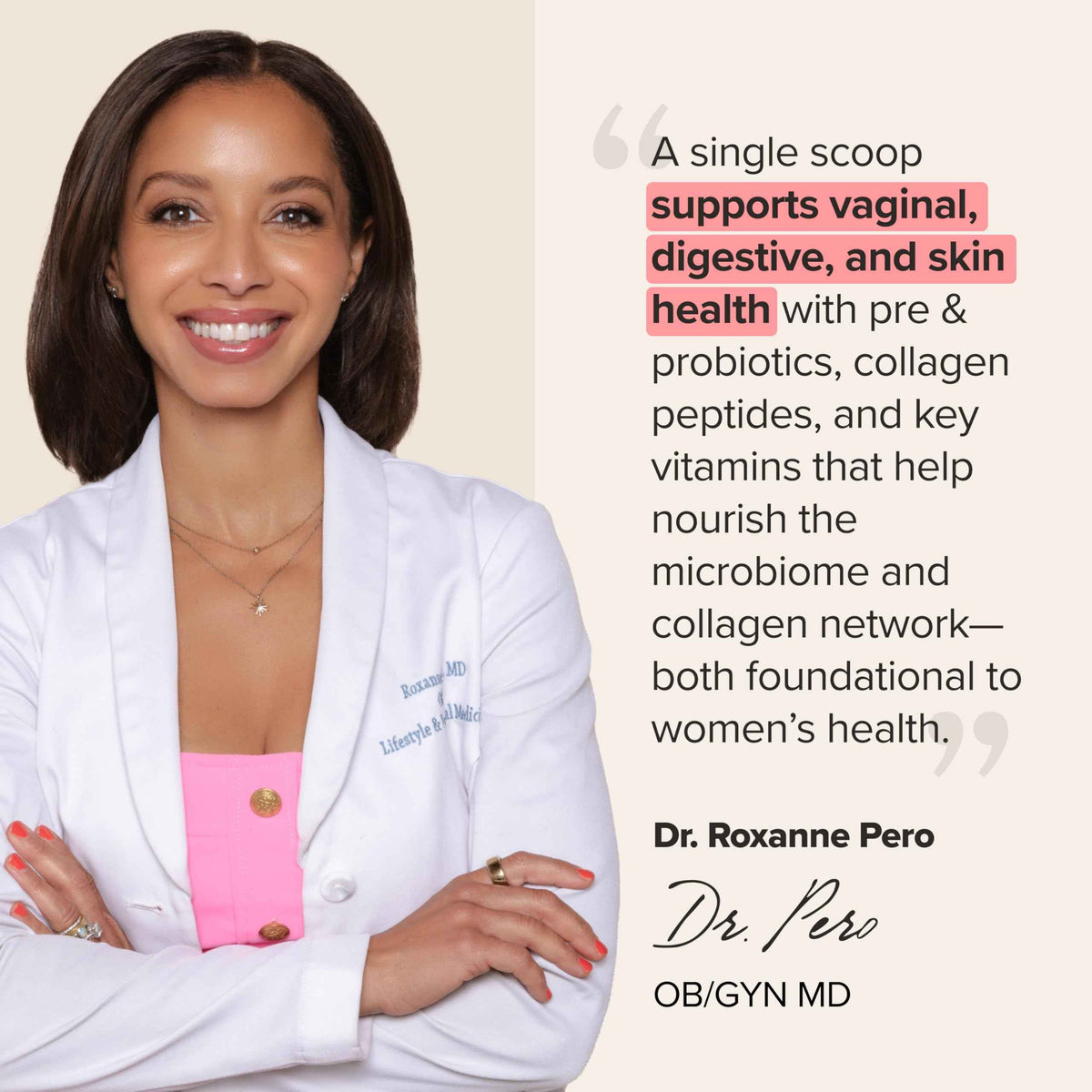 URO Women’s Probiotic + Collagen Peptides Powder – Vaginal, Skin & Gut Health In One Daily Scoop – With Hydrolyzed Collagen Peptides, Probiotic Blend, and XOS Prebiotics – 20 servings