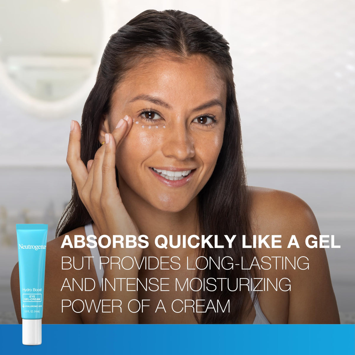 Neutrogena Hydro Boost Under Eye Cream (0.5 oz) - Hydrating Gel-Cream with Purified Hyaluronic Acid | Fragrance-Free & Non-Comedogenic
