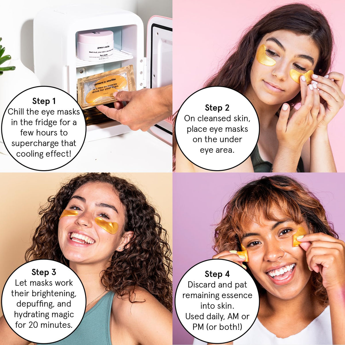 grace & stella Under Eye Mask Variety Pack - 18 Pairs (6 Colors) - Vegan Gel Patches for Dark Circles & Puffy Eyes