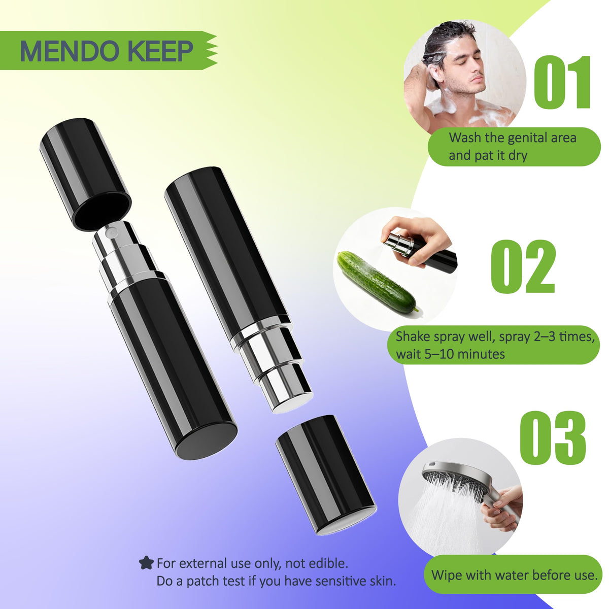 MENDO Keep Desensitizing Delay Spray for Men,Clinically Proven to Help Men Last Longer in Bed-Climax Control-0.17 FL OZ/5ML