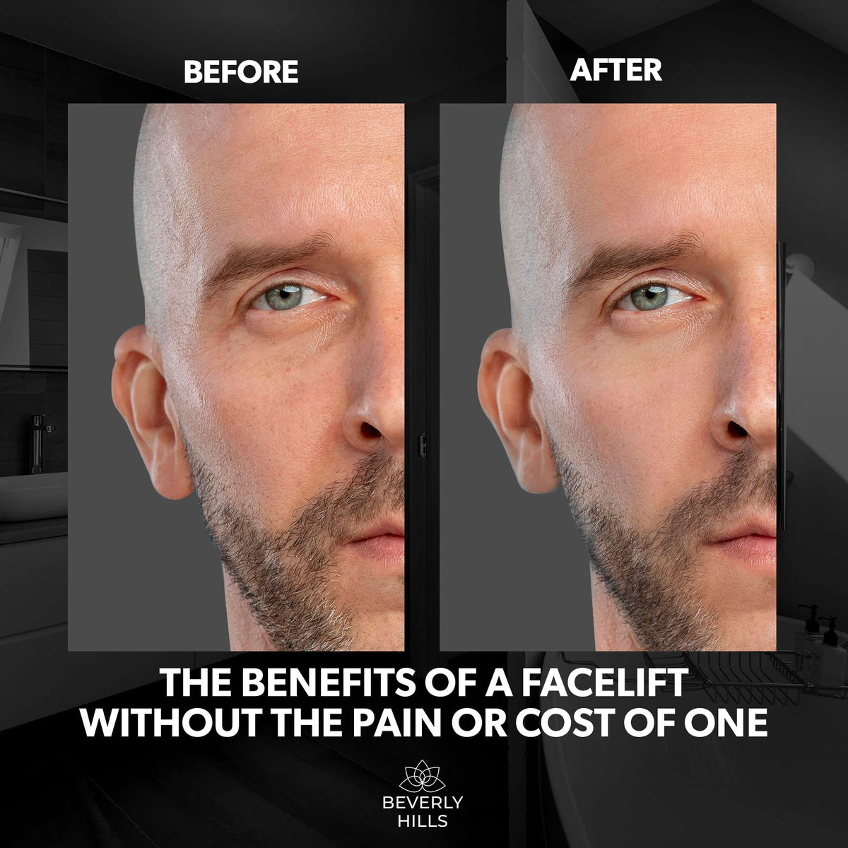 Beverly Hills Men's Instant Facelift & Eye Serum – Dark Circles, Puffy Eyes & Wrinkle Treatment