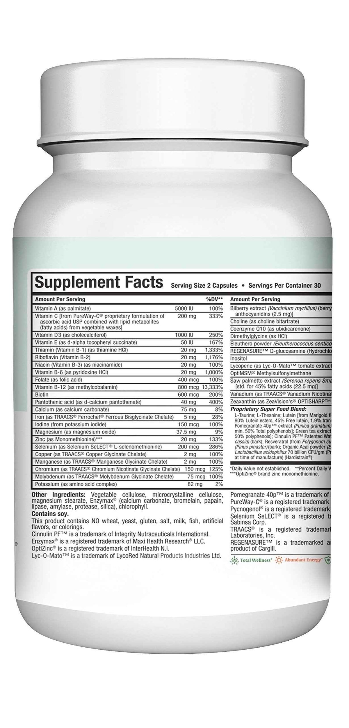 Mens Multivitamin 50 Plus - Daily Multivitamin for Men Over 50 with Vitamin B12, A, D, C, Zinc, Magnesium & More - Energy, Immune & Heart Support Mens Multi Vitamins - Non-GMO - 60 Capsules