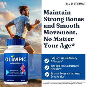 Olimpic Capsules, Advanced Joint Support Supplement Pills for Mobility and Comfort - Maximum Strength, Official Olim Pic Joint Support All Natural Formula, Premium Olim-Pic Reviews (3 Pack)