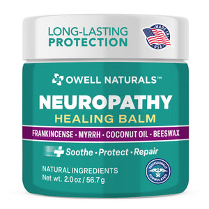 Owell Naturals Neuropathy Balm for Feet, Muscles & Joints – Long Lasting Comfort Formula with Frankincense, Myrrh, Coconut Oil, Beeswax – Fast Absorbing Botanical Skin Care, 2 oz Owell NaturalsBuy Supplements Australia