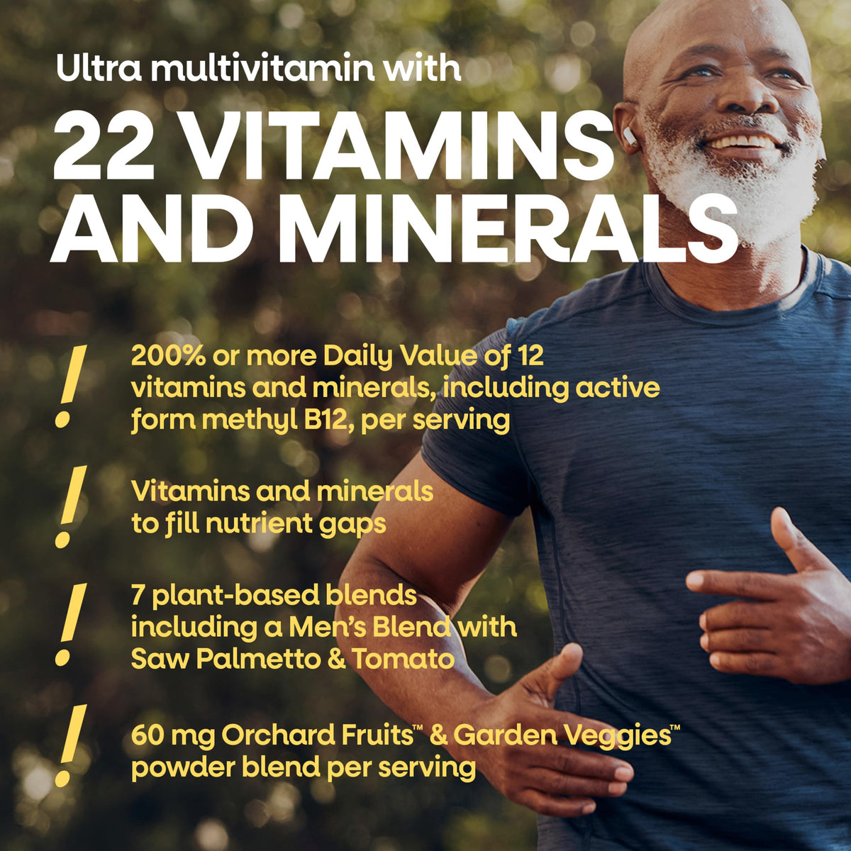 Nature's Way Alive! Ultra Potency Multivitamin for Men 50 Plus, Complete High Potency Formula with Vitamin D3, C, E, Methyl B12, Supports Cellular Energy, Heart, Brain, and Eye Health,* 150 Tablets