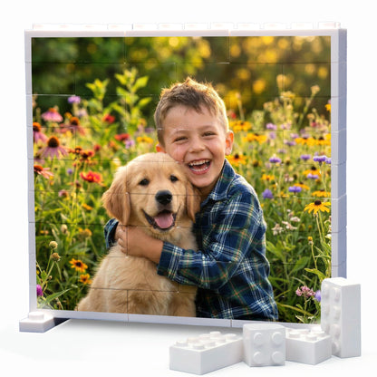 ArtPix 3D Custom Building Brick Photo Block, Personalized Gifts for Men, Dad, Him, Husband, Mom, Wife, Women, Her - Custom Picture Block for Birthday, Anniversary, Couples