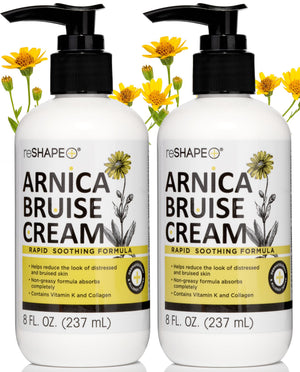 Reshape+ Arnica Bruise Relief Topical Cream For Bruising, Swelling, & Discoloration On Skin, Natural Skin Care Homeopathic Arnica Lotion W/Vitamin K, Horse Chestnut, & Collagen, 8 Fl Oz (2-Pack) Reshape+Buy Supplements Australia