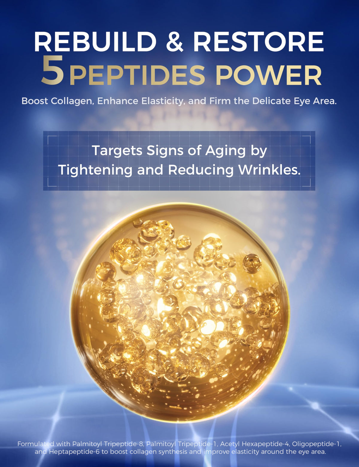 EXPRESSIONS WELLNESS Anti-Aging Eye Cream - Korean Under Eye Cream with Peptides & Niacinamide for Wrinkles, Dark Circles & Puffiness (1.06 oz.)
