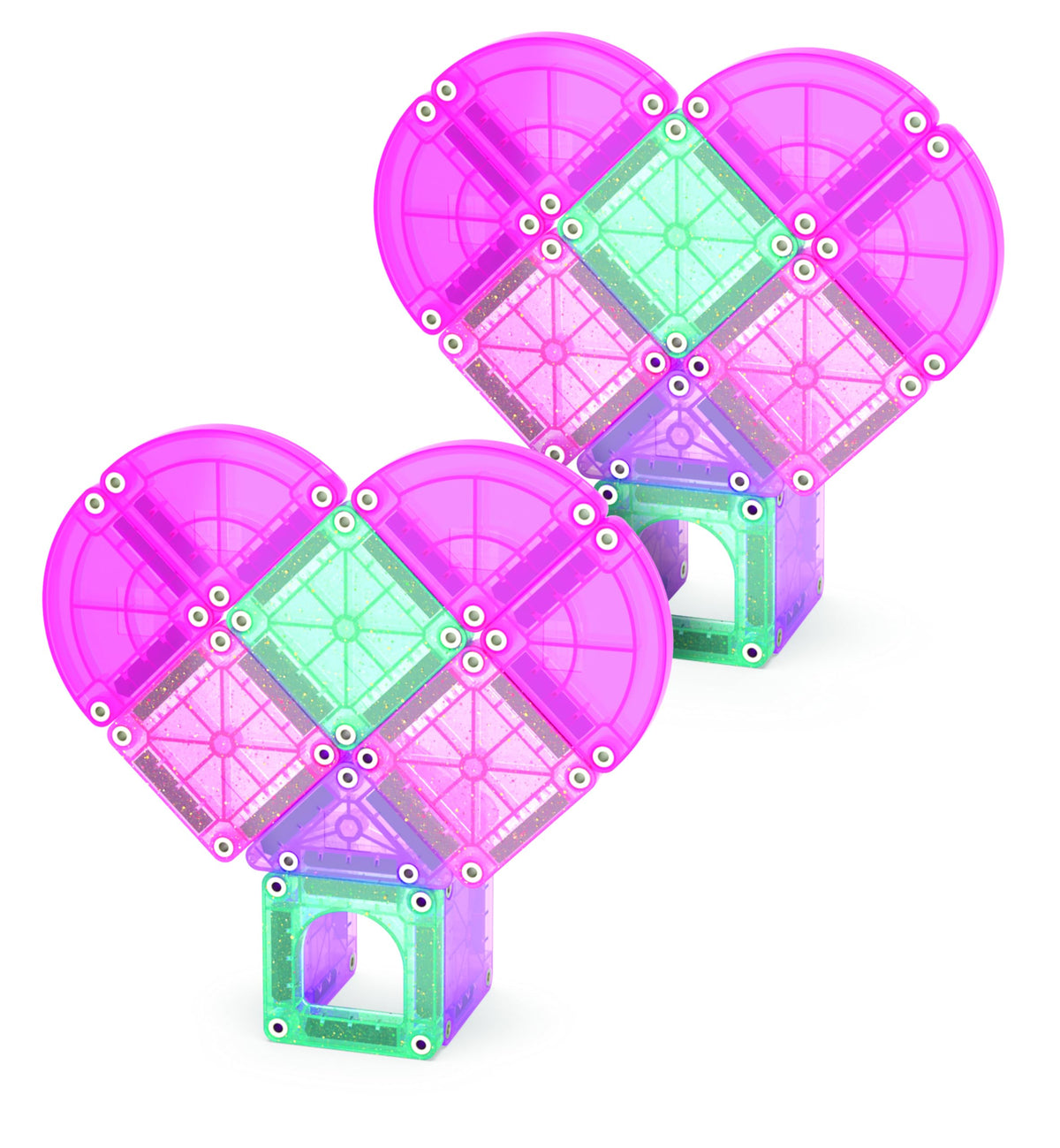 MAGNA-TILES microMAGS 26-Piece Heart to Heart Travel Set, The Original Magnetic Building Brand