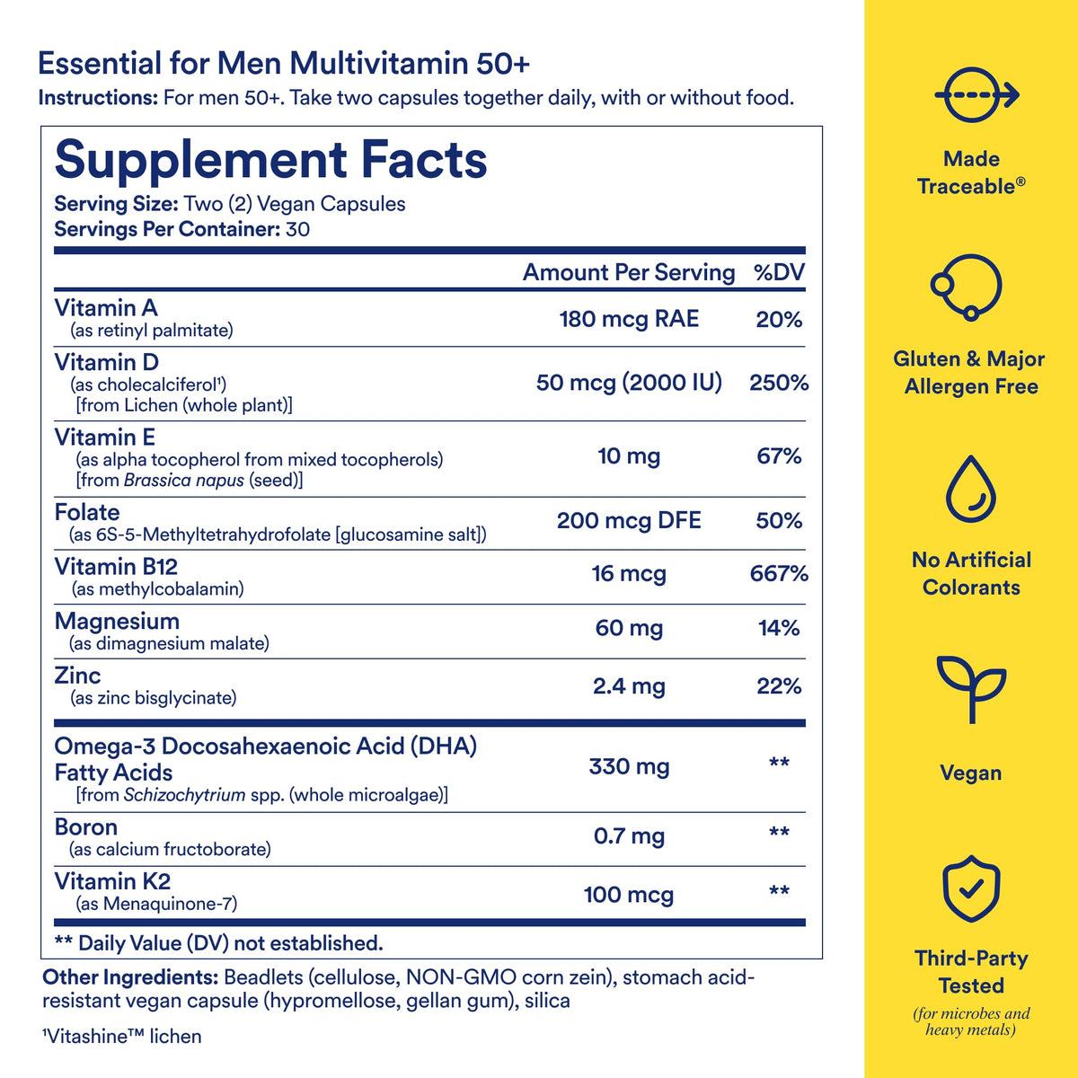 Ritual Men's 50+ Multivitamin - 60 Capsules - 30 Servings