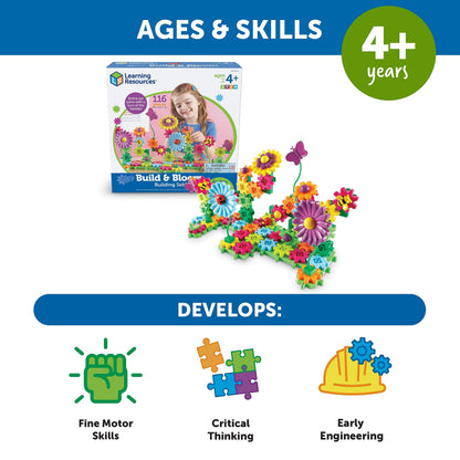Learning Resources Gears Build & Bloom Building Set
