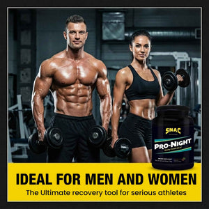 SNAC Pro-Night Protein Powder Blend - Quality Protein Powder for Men and Women, Nighttime Recovery, High Protein Supplement, Supports Muscle Repair, 26g Protein per Serving, Chocolate Flavor, 1.6 lbs