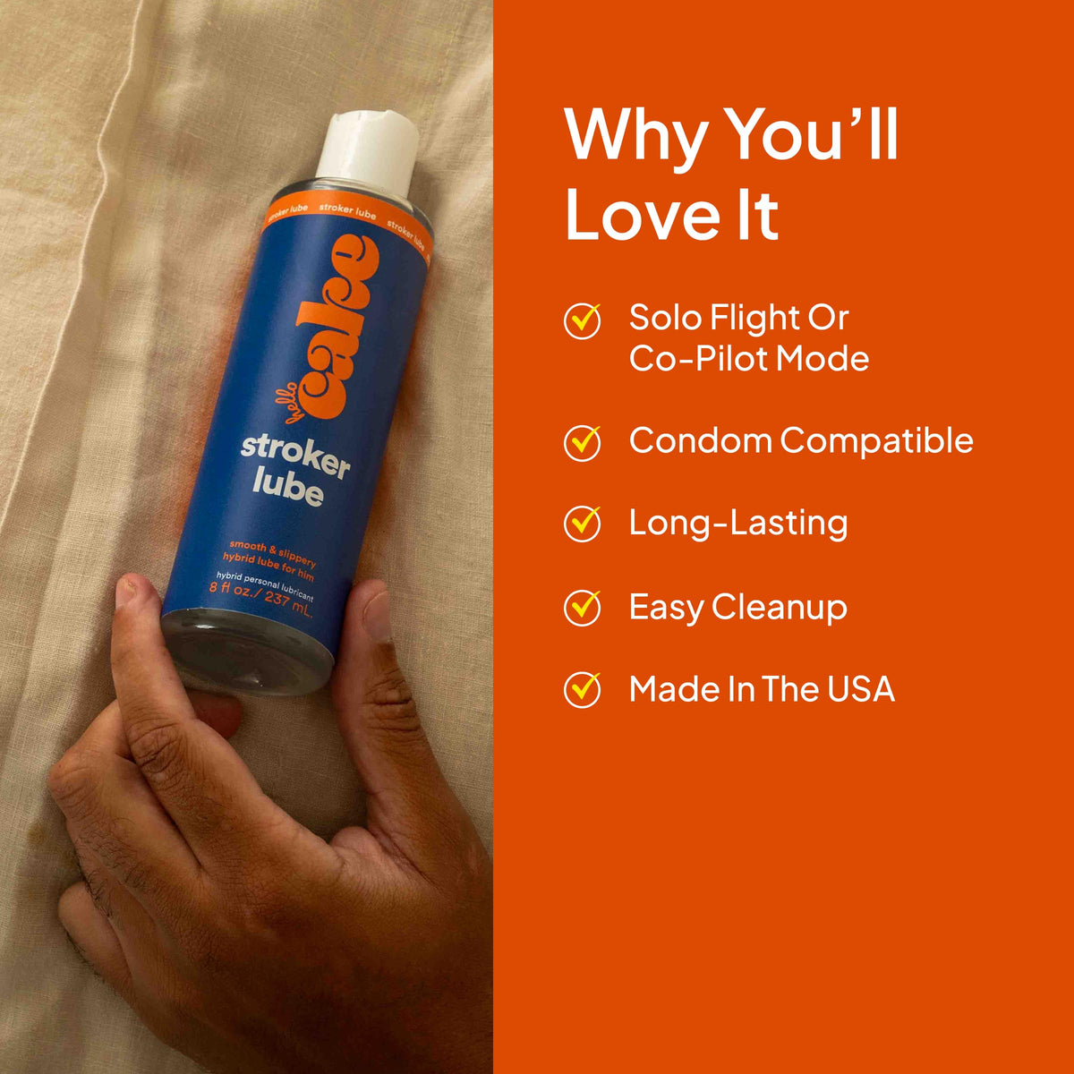 Hello Cake Stroker Lube, 8 fl oz