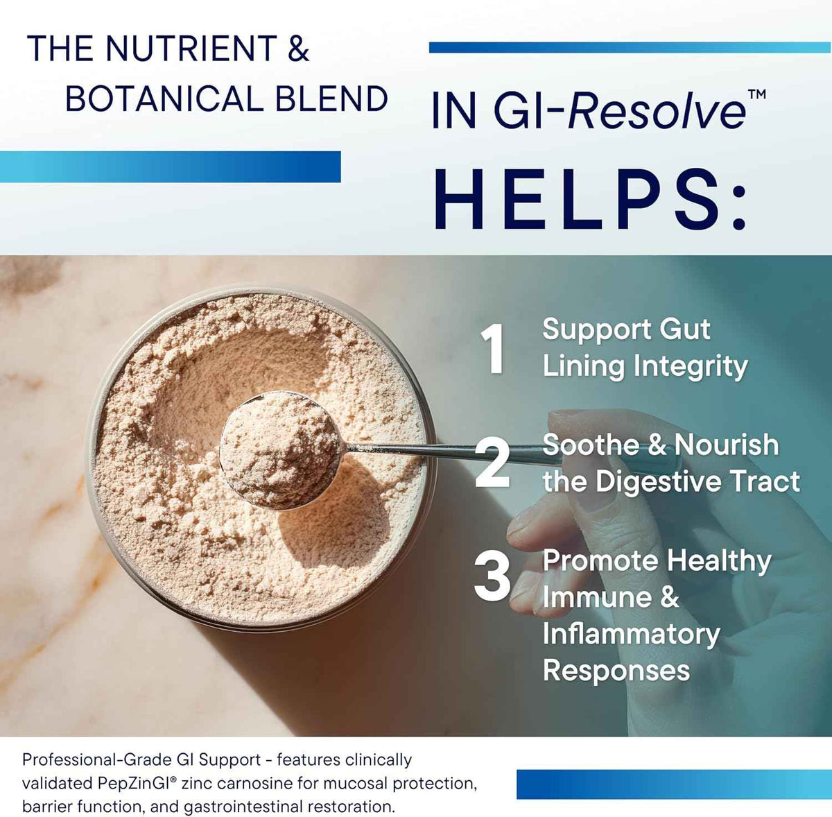BIOTICS RESEARCH GI Resolve Advanced L-Glutamine Powder Formula for Gut Lining Support & Healing - Optimal Gastrointestinal Function - Premium 7-Ingredient with Zinc Carnosine & Botanicals- 6.7oz