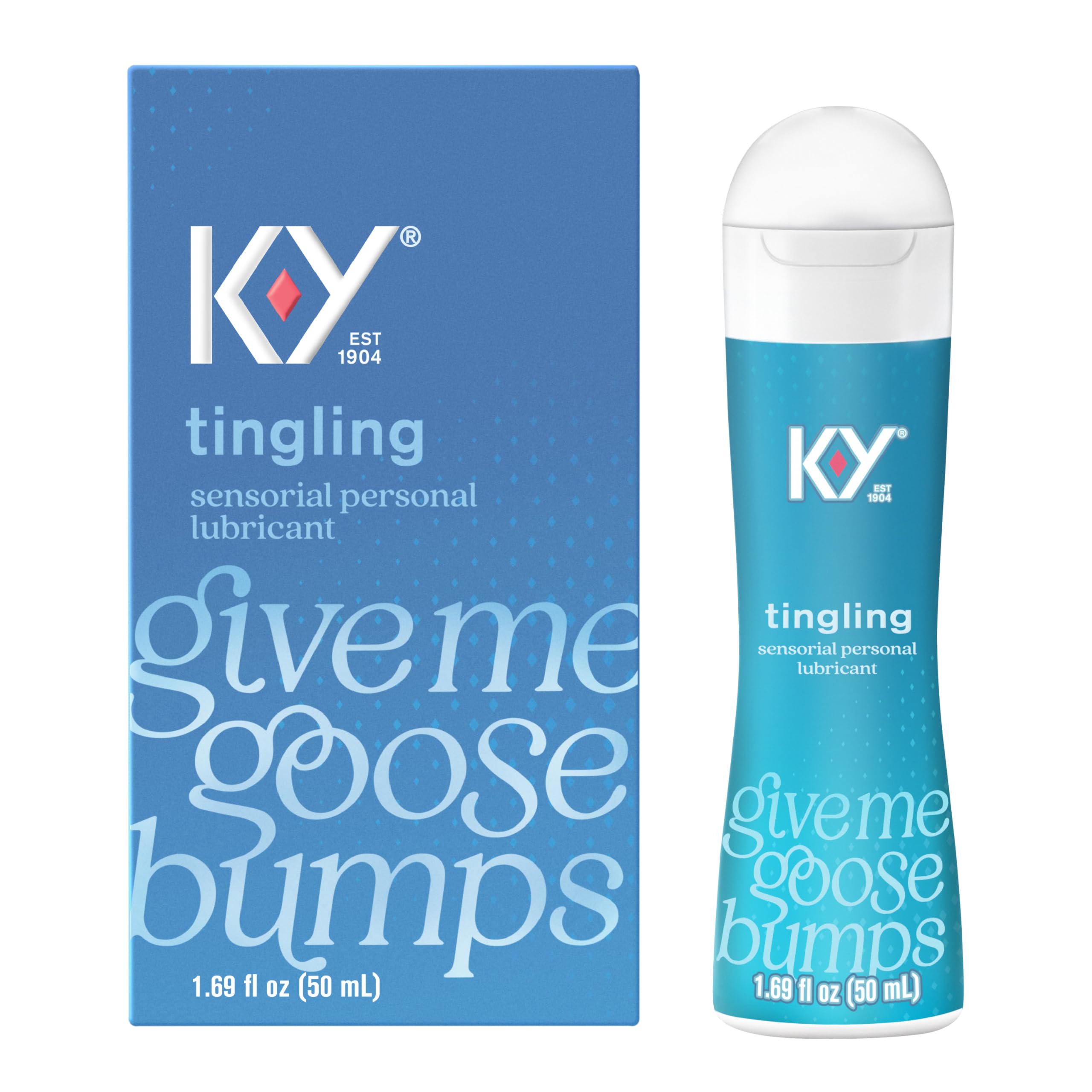 K-Y Tingling Water Based Lube, Sensorial Personal Lubricant for Men, Women & Couples, 1.69 fl oz