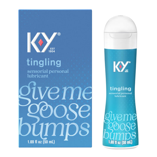K-Y Tingling Water Based Lube, Sensorial Personal Lubricant for Men, Women & Couples, 1.69 fl oz