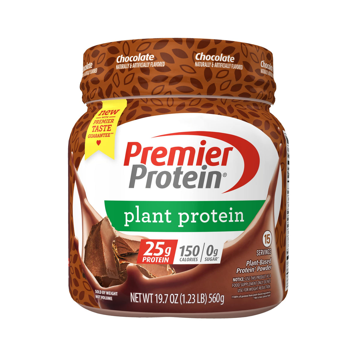Premier Protein Powder Plant Protein, Chocolate, 25g Plant-Based Protein, 0g Sugar