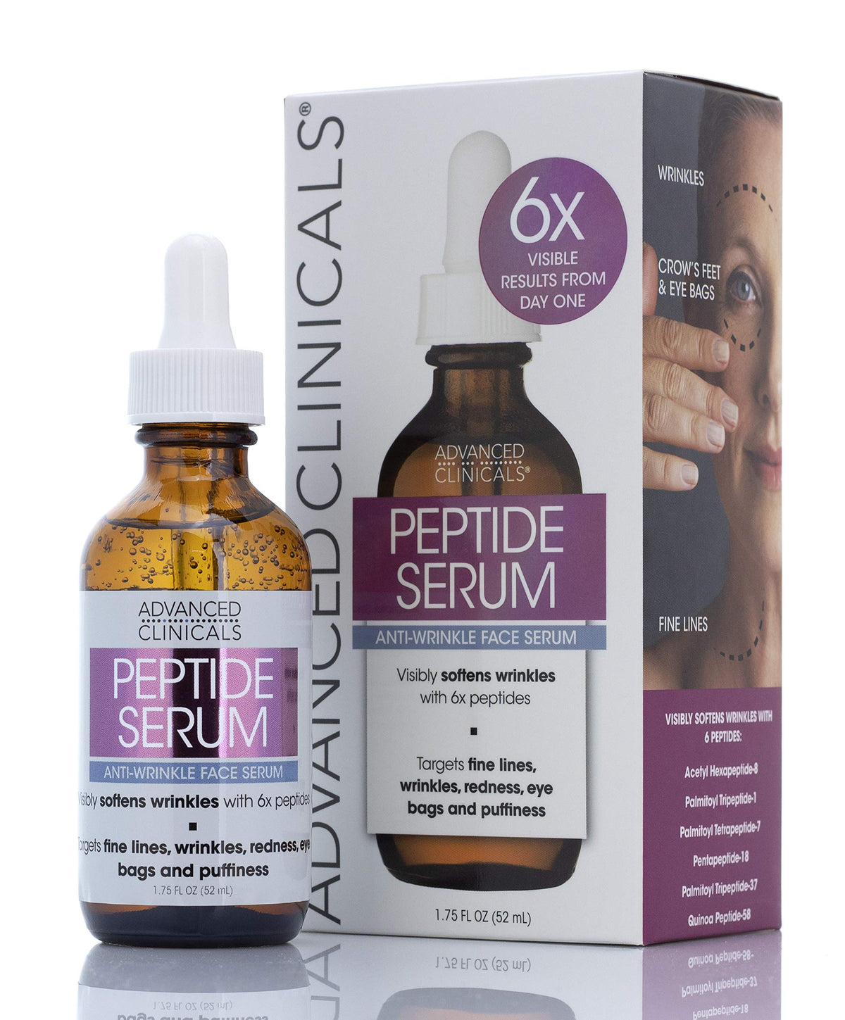Advanced Clinicals Age-Defying Duo – Hyaluronic Acid + Collagen Peptide (52ml x 2)