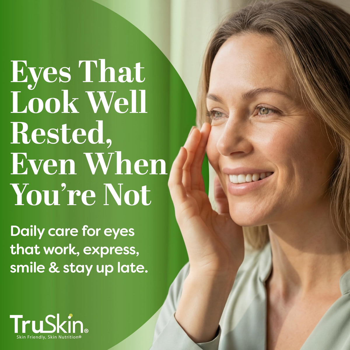 TruSkin Peptide Eye Cream Gel - Lightweight Treatment for Dark Circles & Fine Lines (15ml)