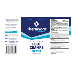 Theraworx Fast-Acting Foam for Foot Cramp Relief with Magnesium Sulfate - 3.4 Fl Oz - 1 Count TheraworxBuy Supplements Australia