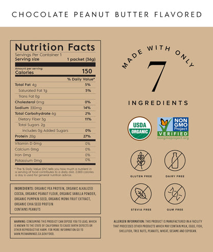 Truvani Organic Plant Based Protein Powder - Strawberry - 10 Servings - Vegan - 20g Pea Protein - Single Serving Travel Packets - Keto - Gluten & Dairy Free - Low Carb