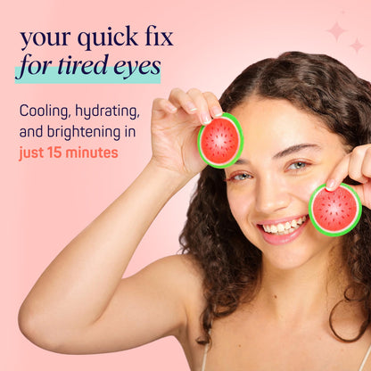 SpaLife Watermelon Cooling Eye Pads – 48 Hydrating Under Eye Patches for Puffiness, Dark Circles & Tired Eyes