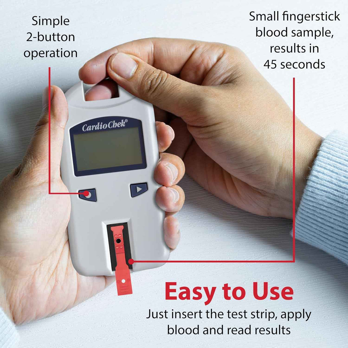 CardioChek Cholesterol Home Test System Bundle, Fast 45-Second Testing - CardioChek At-Home Analyzer, PTS Panels Cholesterol At-Home Self-Test Strips (25 Tests), Capillary Tubes (25 Count)