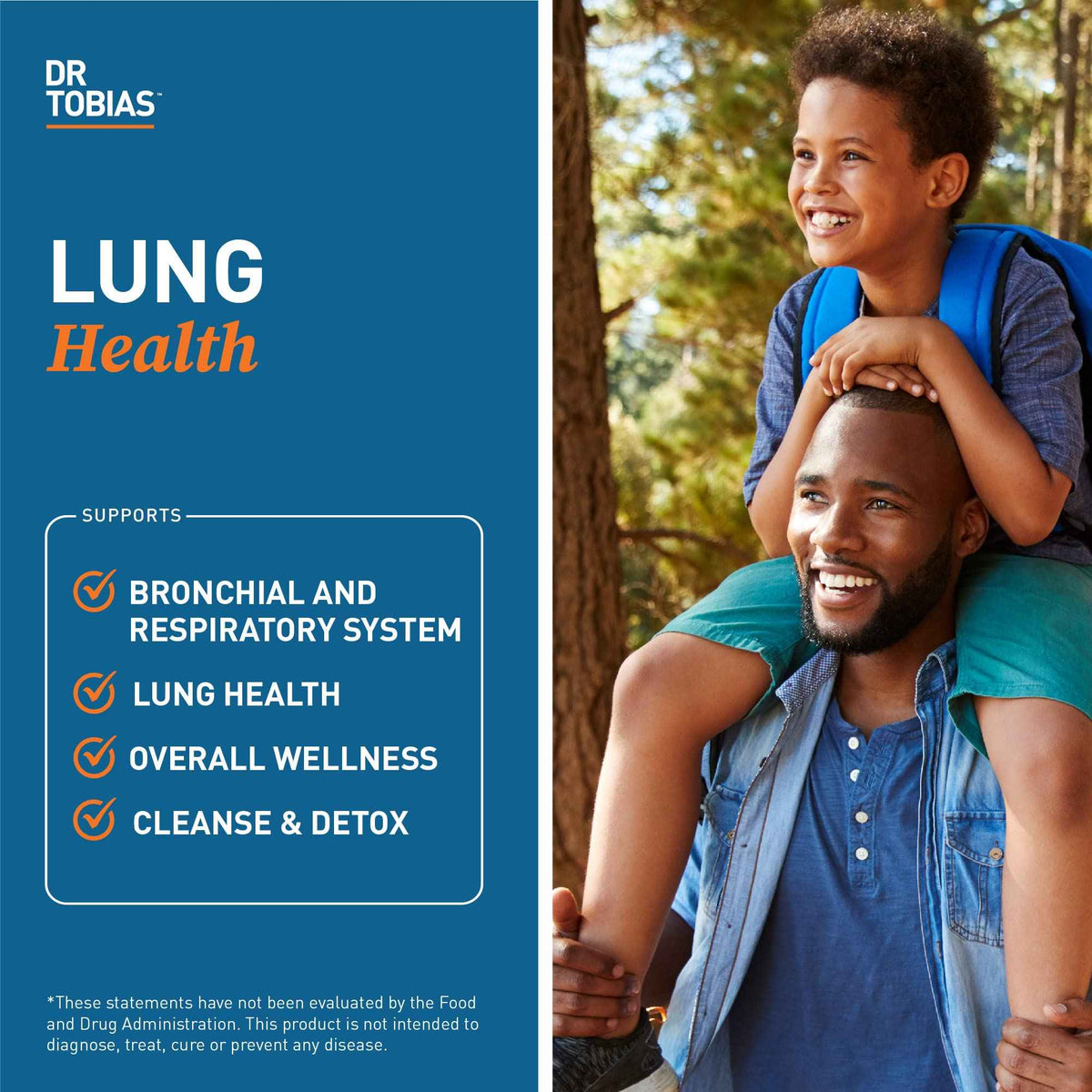 Dr. Tobias Lung Health and Oregano & Caprylic Acid Blend, Supports Lung Cleanse & Detox, Intestinal Health, Immune Support with Prebiotics & Herbs for Women & Men