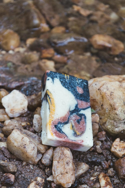 True Grit Tallow - Beef Tallow Soap Bar 3-Pack - John Wayne Inspired - Cedar & Campfire Scent - Cold Process Bar Soap with Activated Charcoal & Coffee Grounds - 4 oz Each