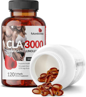 Futurebiotics CLA 3000 Extra High Potency - Non-Stimulating Conjugated Linoleic Acid, Non GMO, 120 Softgels