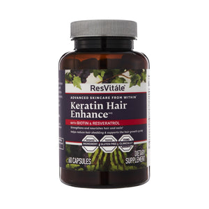 ResVitále Keratin Hair Enhance - Keratin Supplement for Hair Growth - 60 Capsules ResVitaleBuy Supplements Australia