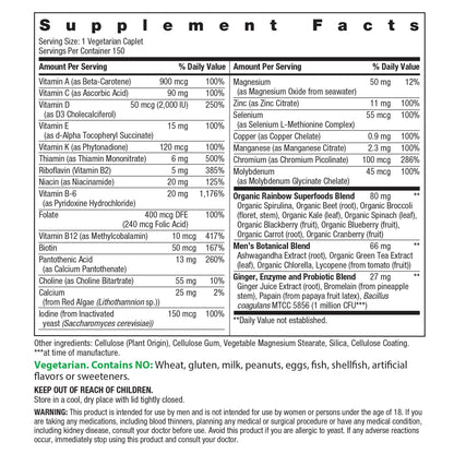 Rainbow Light Mens Multivitamin One + | 150 Caplets