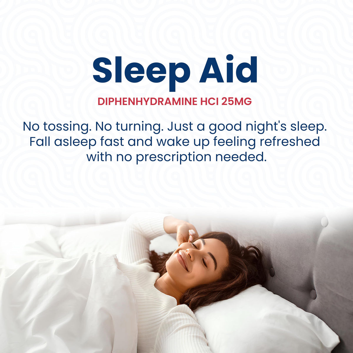 HealthPharma Nighttime Sleep-Aid, Diphenhydramine HCL Caplets, 25 mg (Blue), 600 Count