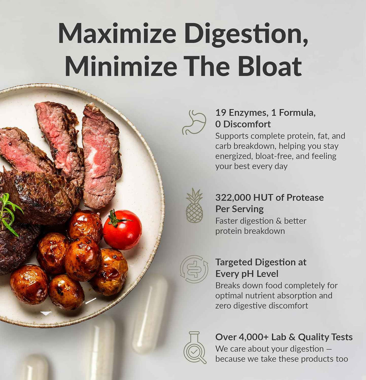 BiOptimizers Digestive Health Bundle - MassZymes Enzymes & Probiotic Breakthrough with Prebiotics - Max Nutrient Absorption, Gut & Immune Support - Energy, Recovery & Clarity - 60 Vegan Capsules