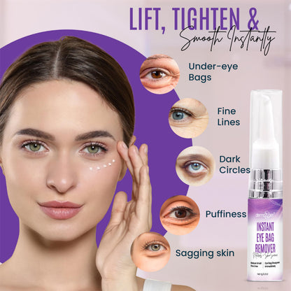 Dermaxgen Instant Under Eye Bag Remover Cream – Dark Circles & Puffiness Treatment, Anti-Aging Eye Cream for Wrinkles and Tired Skin – 0.21 oz