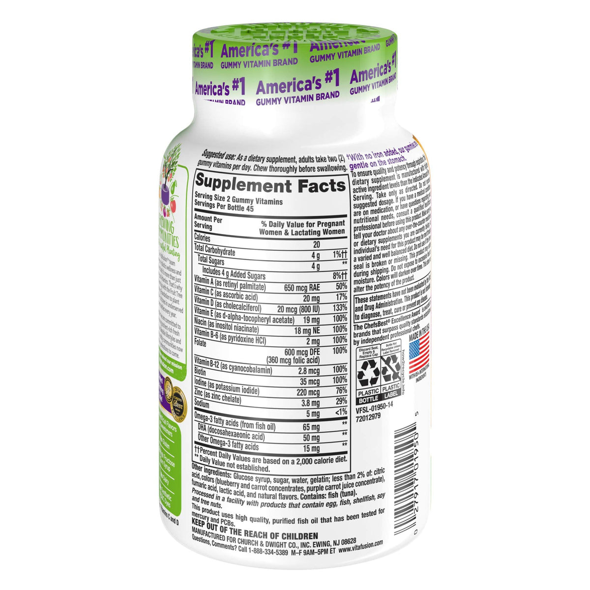 Vitafusion Prenatal Gummy Vitamins, 90 Count (Packaging May Vary)