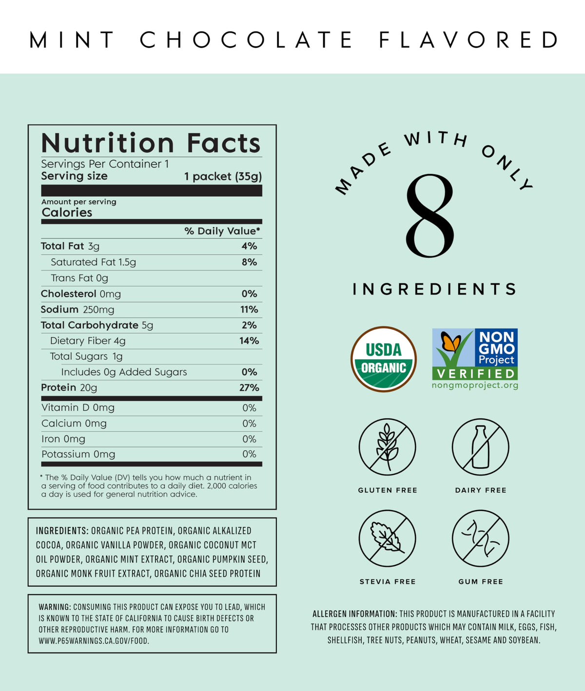 Truvani Organic Plant Based Protein Powder - Strawberry - 10 Servings - Vegan - 20g Pea Protein - Single Serving Travel Packets - Keto - Gluten & Dairy Free - Low Carb