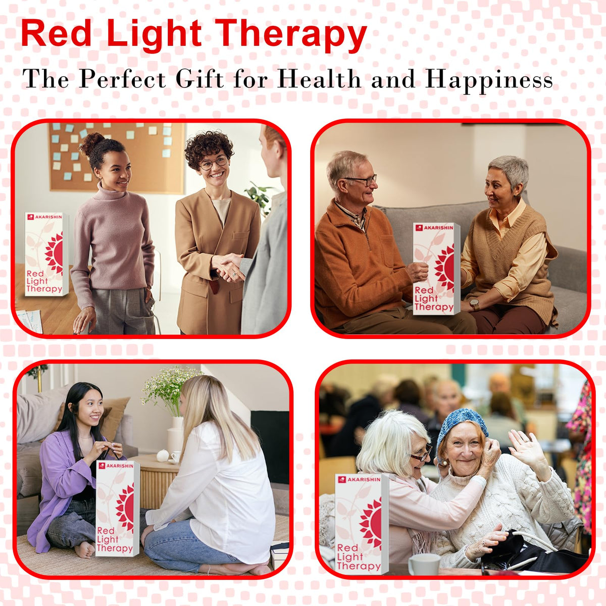 Akarishin Red Light Therapy Lamp- 660nm Red Light,850nm & 940nm Infrared Light Therapy
