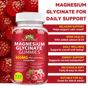 120 Count Magnesium Glycinate Gummies with L-Threonate（600mg Per Serving）,High Absorption Sugar Free Magnesium Potassium Supplement for Relaxation, Stress Relief, and Sleep Support for Adults & Kids WOJBALMNBuy Supplements Australia